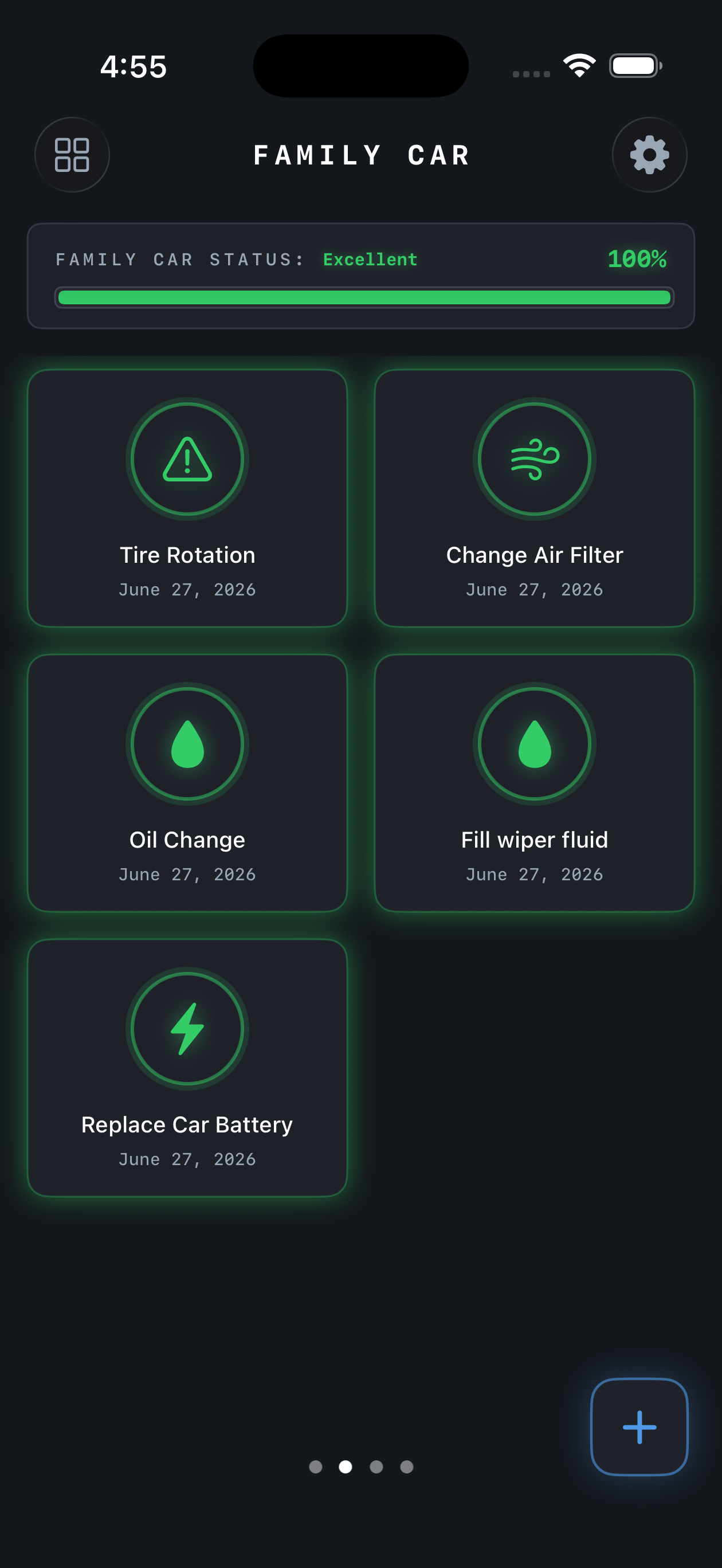 Family and car dashboard example